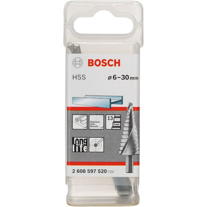 Bosch Powertools HSS-Stufenbohrer, Ø 6mm - Ø 30mm (13 Stufen, mit Spiralnut)