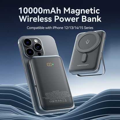Vention 10000mAh 20W - magnetic power bank (black)