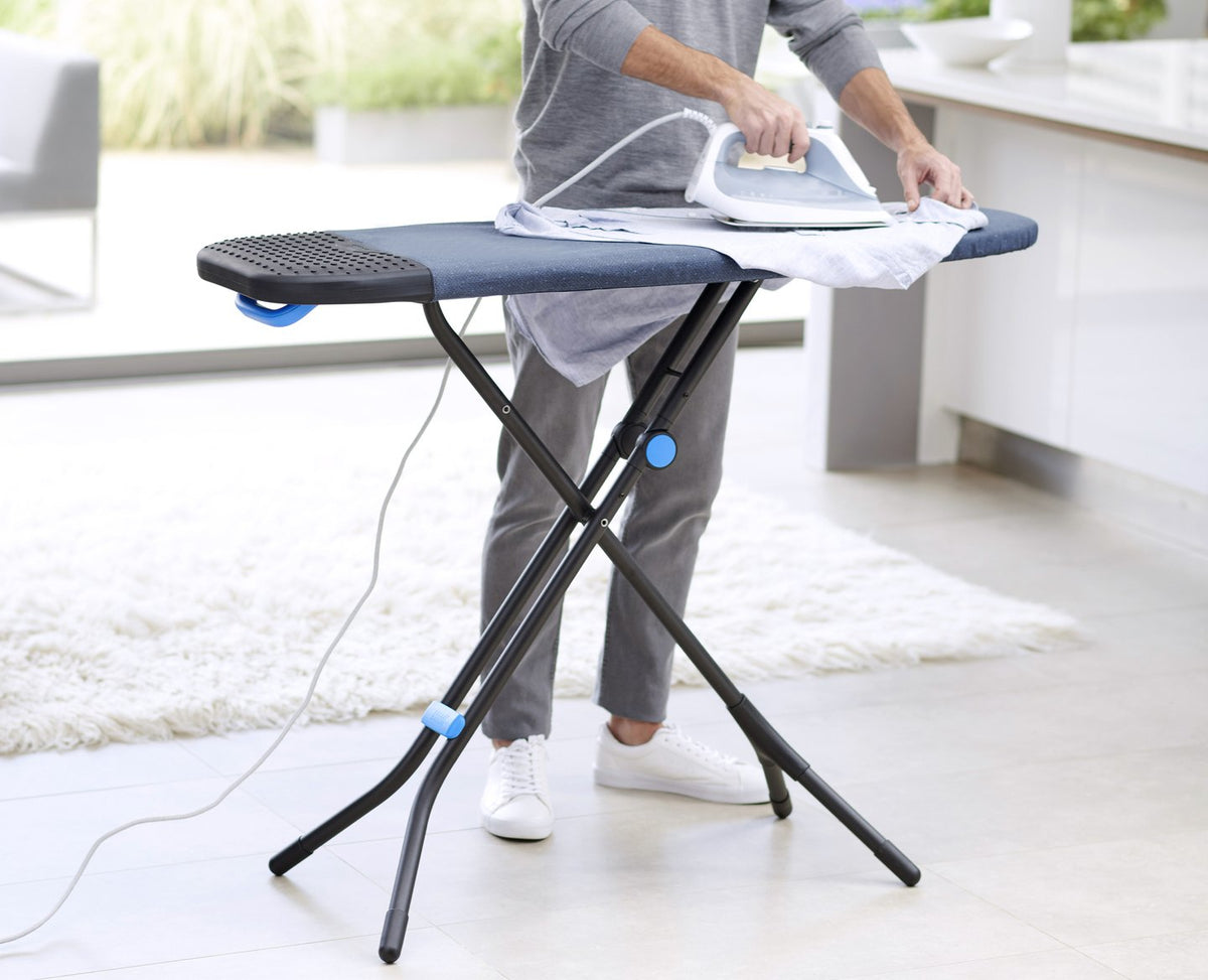 Joseph Joseph Glide Plus 130cm Blue Easy-Stow Ironing Board with Advanced Cover
