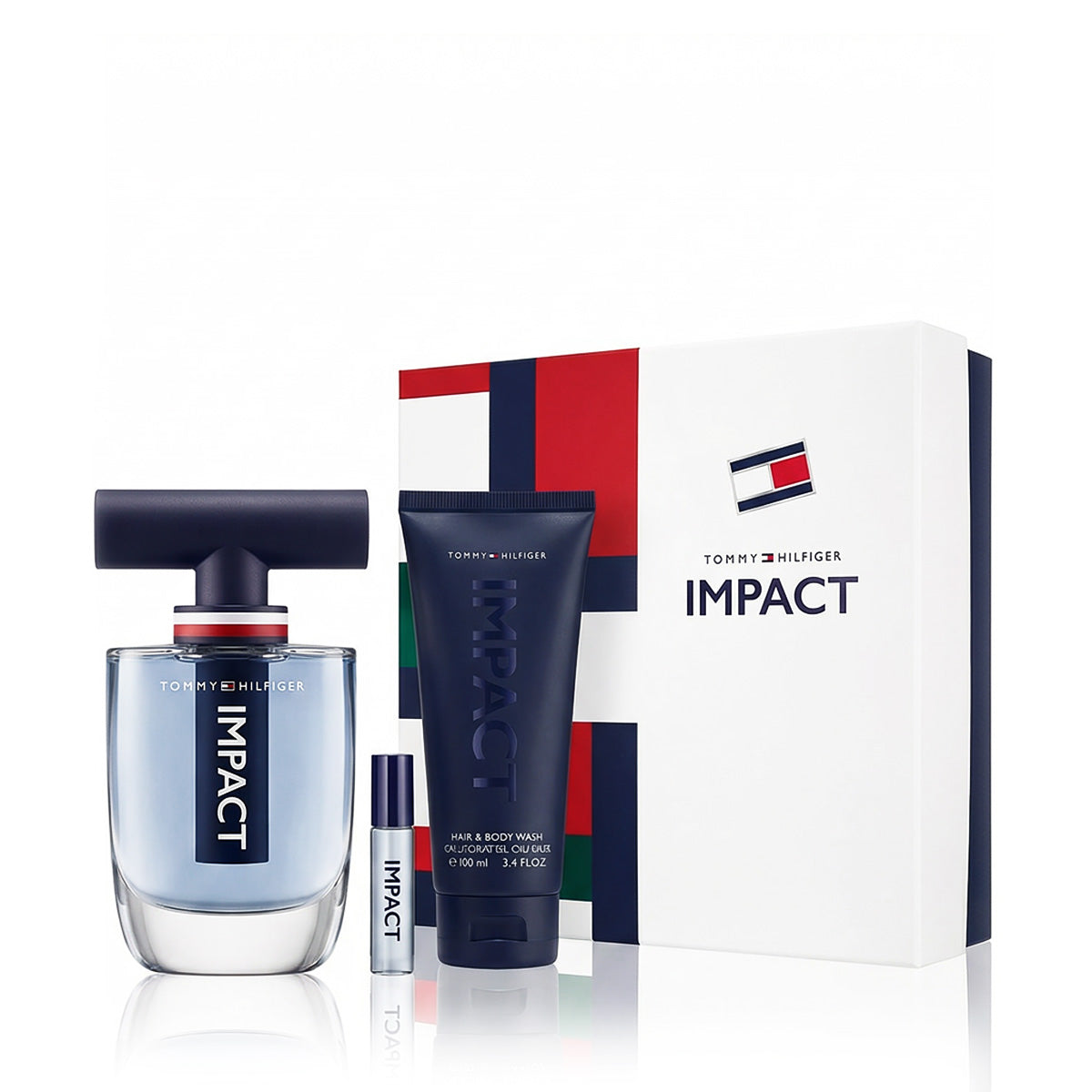 Tommy Hilfiger Impact EDT 100 ml + EDT MINI 4 ml + SG for Body & Hair 100 ml (man)