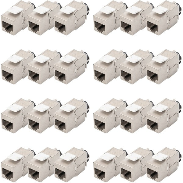 Digitus Cat.6a Keystone-Modul (silber, 24 Stück, mit intelligentem Kabelmanager)