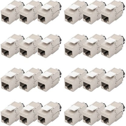Digitus Cat.6a Keystone-Modul (silber, 24 Stück, mit intelligentem Kabelmanager)