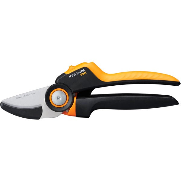 Fiskars PowerGear Rollgriff-Gartenschere P941 (Μαύρη/Πορτοκαλί, Αμπόσ-Σακούλα)