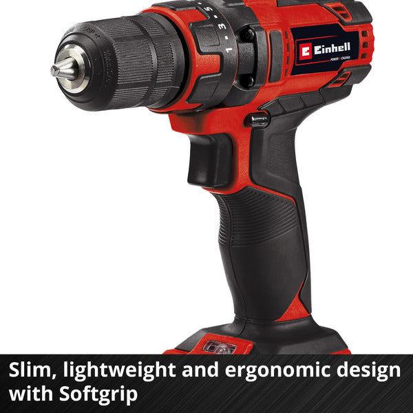 Einhell Power X-Change Akku-Bohrschrauber TC-CD 18/35 Li - Solo, 18Volt (rot/schwarz, ohne Akku und Ladegerät)
