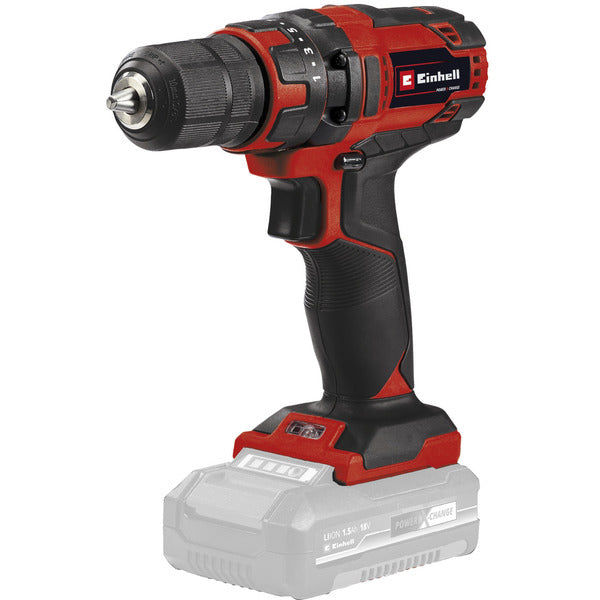 Einhell Power X-Change Akku-Bohrschrauber TC-CD 18/35 Li - Solo, 18Volt (rot/schwarz, ohne Akku und Ladegerät)