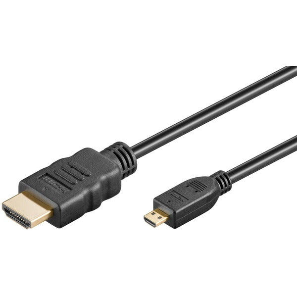 Goobay Υψηλής Ταχύτητας Micro HDMI > HDMI Καλώδιο με Ethernet (μαύρο, 2 μέτρα)