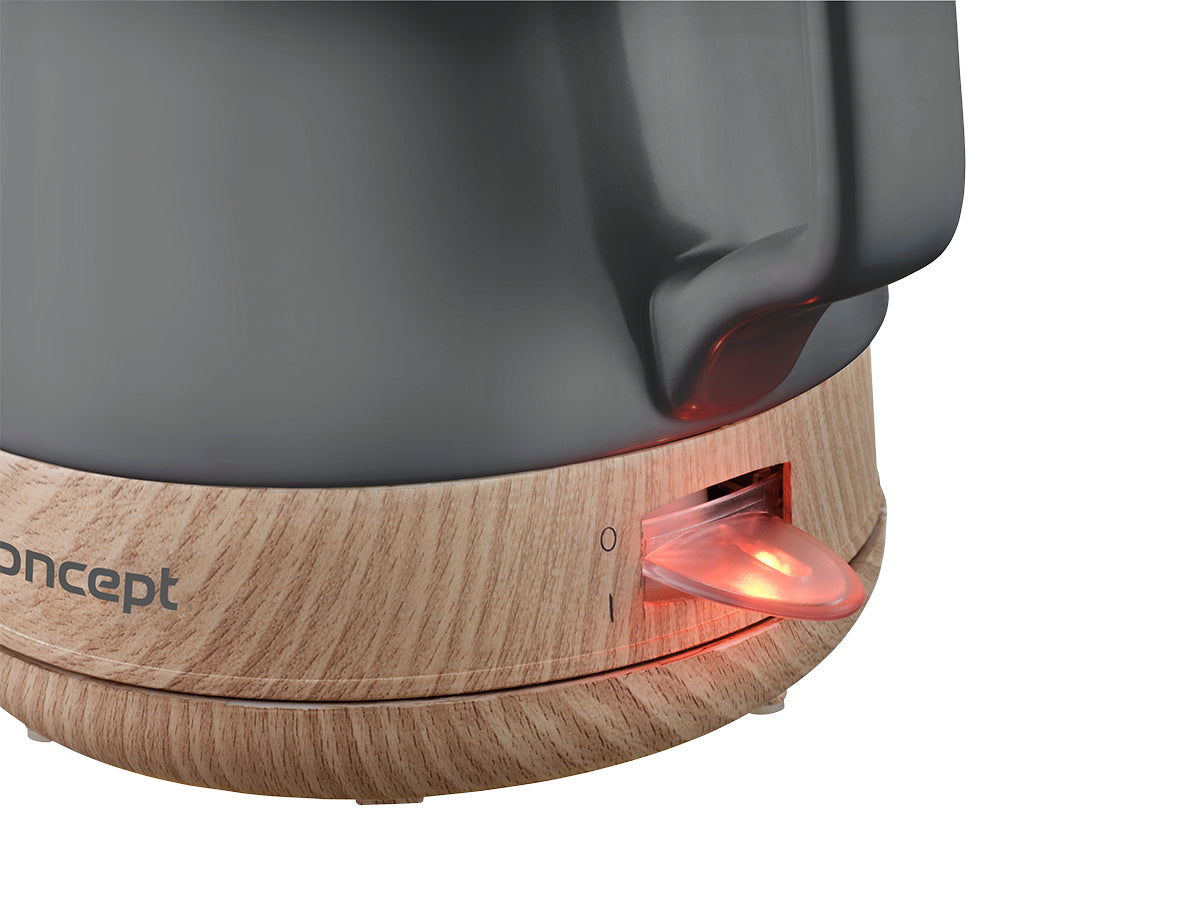 Concept RK0062 Electric Kettle 1 L 1200 W Anthracite, Wood