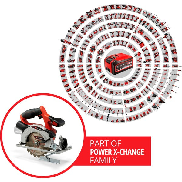 Einhell Power X-Change Akku-Handkreissäge TE-CS 18/150 Li-Solo, 18Volt (rot/schwarz, ohne Akku und Ladegerät)