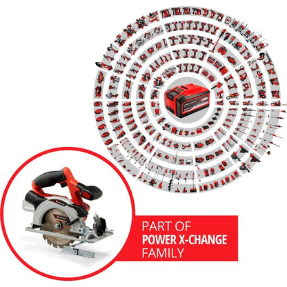 Einhell Power X-Change Akku-Handkreissäge TE-CS 18/150 Li-Solo, 18Volt (rot/schwarz, ohne Akku und Ladegerät)