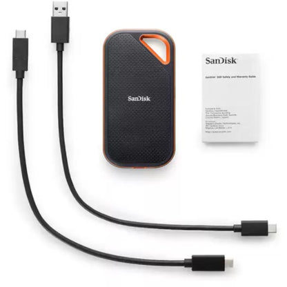 Sandisk Extreme PRO Portable SSD V2 4 TB, Externe SSD (schwarz/orange, USB-C 3.2 Gen 2x2 (20 Gbit/s))