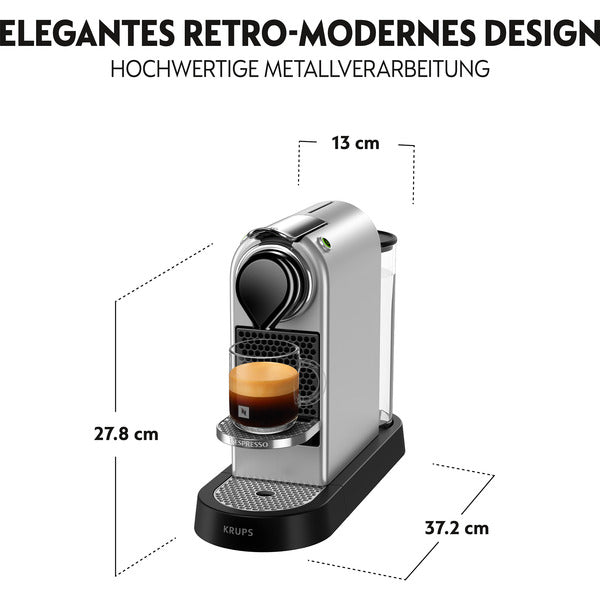 Krups Nespresso CitiZ XN741B (silber)