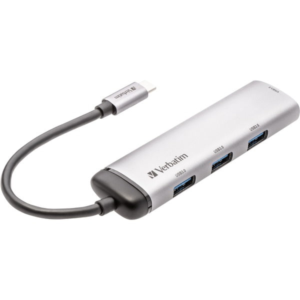 Verbatim USB-C Multiport-Hub 4xUSB 3.2 (Ασημί)