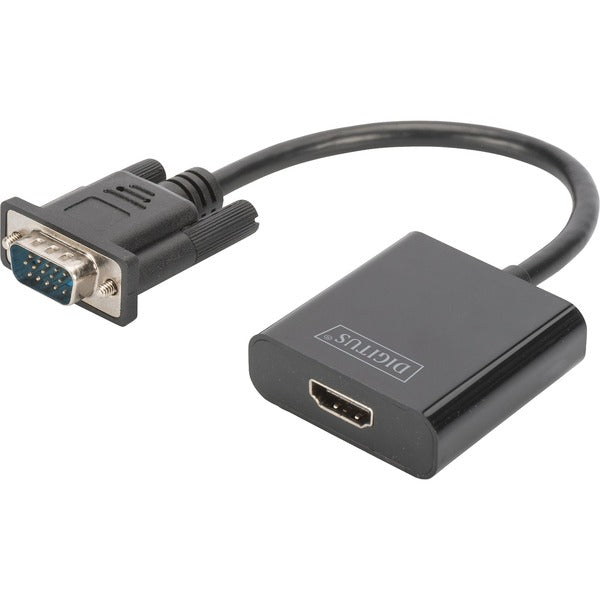 Digitus VGA σε HDMI Μετατροπέας (Μαύρος, 15cm)