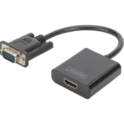 Digitus VGA σε HDMI Μετατροπέας (Μαύρος, 15cm)