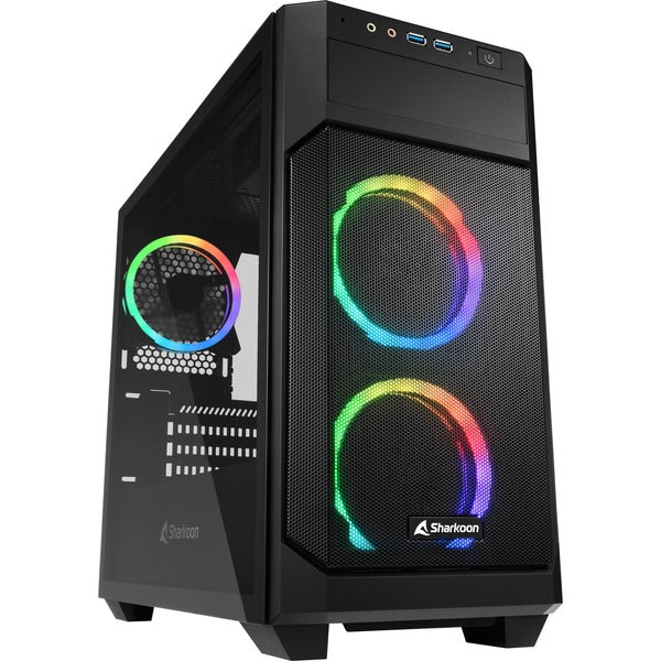 V1000 RGB Case (Μαύρο, Πλευρικό Τμήμα από Κρύσταλλο)