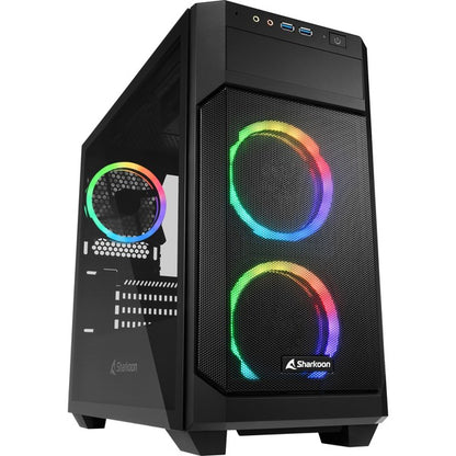 V1000 RGB Case (Μαύρο, Πλευρικό Τμήμα από Κρύσταλλο)