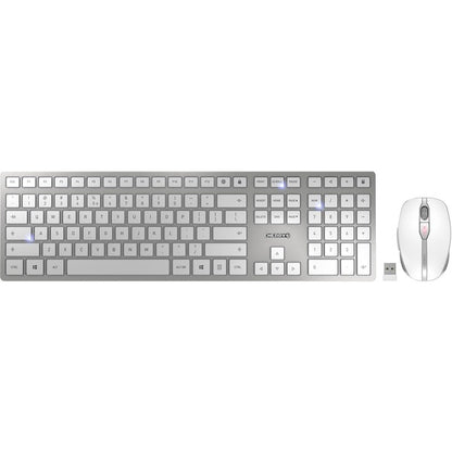 Cherry DW 9100 SLIM (weiß/silber, EU-Layout (QWERTY), Cherry SX-Scherentechnologie)