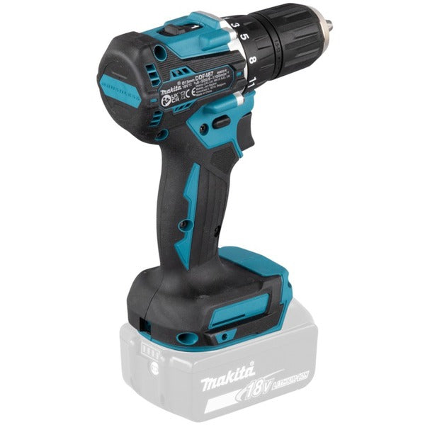 Makita Akku-Bohrschrauber DDF487Z, 18Volt (blau/schwarz, ohne Akku und Ladegerät)