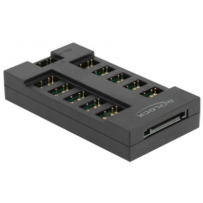DeLOCK RGB Hub für ARGB LEDs (10 Ports, Schwarz)