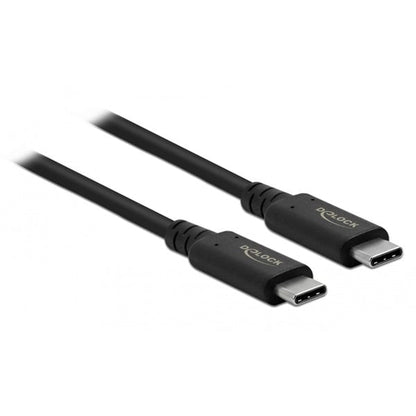 DeLOCK USB4 Gen 2x2 Καλώδιο USB-C (2 Μέτρα, Μαύρο, PD, 100W)