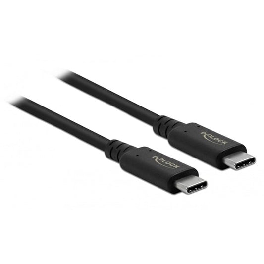 DeLOCK USB4 Gen 2x2 Καλώδιο USB-C (2 Μέτρα, Μαύρο, PD, 100W)