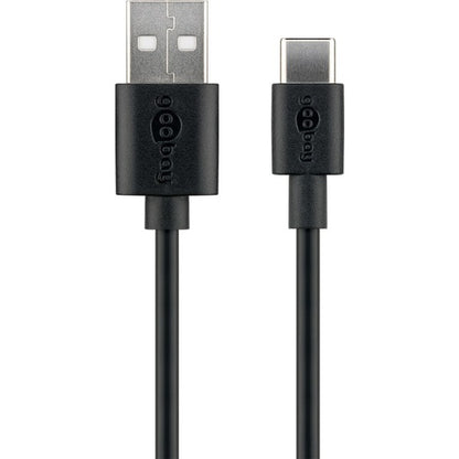 USB 2.0 Καλώδιο, USB-A > USB-C (μαύρο, 1 μέτρο)