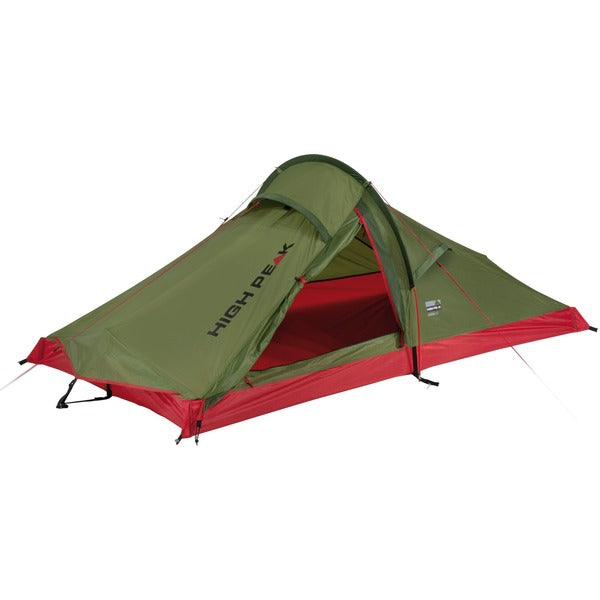 High Peak Single-Arch Tent Siskin 2.0 LW (Olive Green/Red, Lightweight Tent)