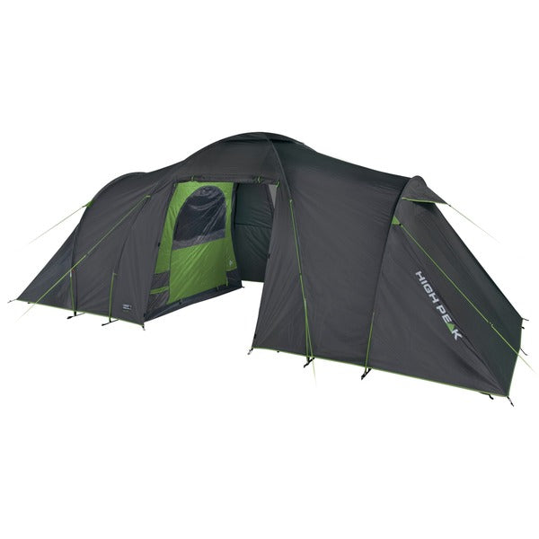 High Peak Kuppelzelt Como 4.0 (dunkelgrau/grün, mit 2 Schlafräumen)