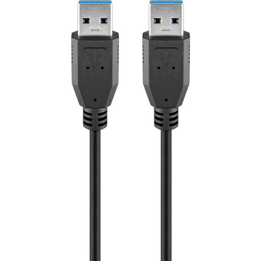 USB 3.2 Gen 1 Καλώδιο, USB-A > USB-A (Μαύρο, 1.8 Μέτρα)