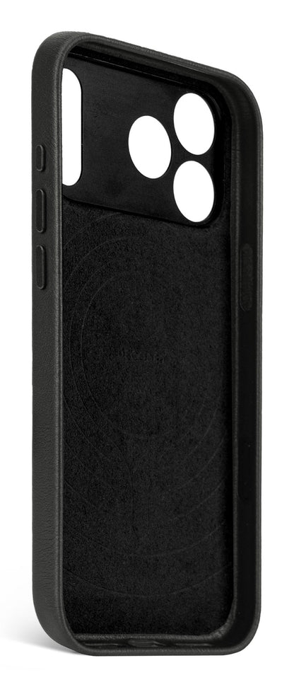 Decoded Black Leather Backcover for iPhone 17 Pro Max