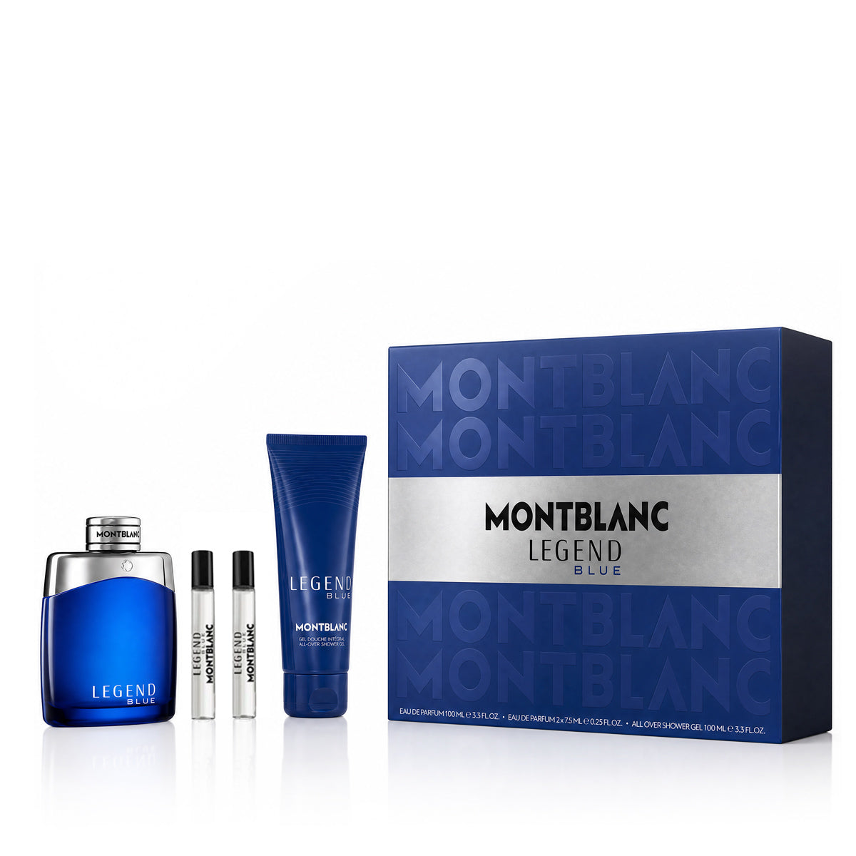 Montblanc Legend Blue EDP 100 ml + EDP MINI 2 x 7,5 ml + SG for Body & Hair 100 ml (man)