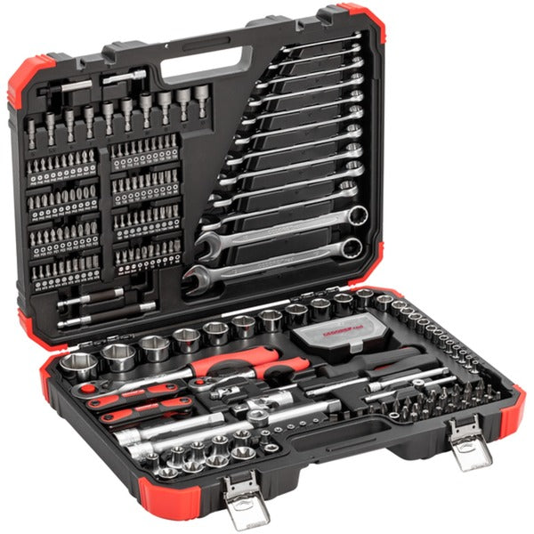Gedore red Steckschlüssel-Satz 1/4" + 1/2", 232-teilig (rot/schwarz, mit 2 Umschalt-Knarren)
