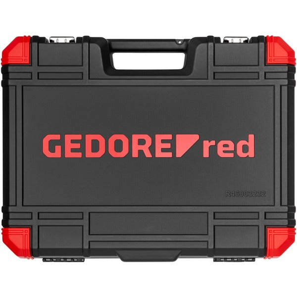 Gedore red Steckschlüssel-Satz 1/4" + 1/2", 232-teilig (rot/schwarz, mit 2 Umschalt-Knarren)