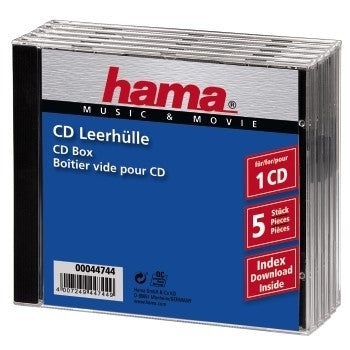 1x5 Hama CD-Box Jewel-Case 44744