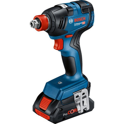Bosch Powertools Akku-Schlagschrauber GDX 18V-200 Professional, 18Volt (blau/schwarz, 2x Li-Ion Akku ProCORE18V 4,0Ah, L-Case)