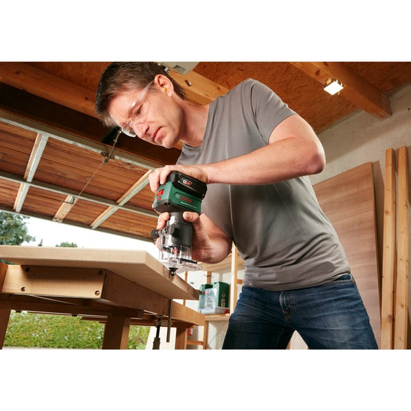 Bosch Powertools Akku-Oberfräse AdvancedTrimRouter 18V-8 (grün/schwarz, ohne Akku und Ladegerät, POWER FOR ALL ALLIANCE)