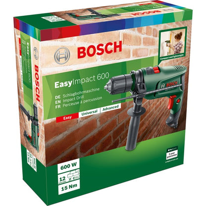 Bosch Powertools Schlagbohrmaschine EasyImpact 600 (grün/schwarz, 600 Watt)