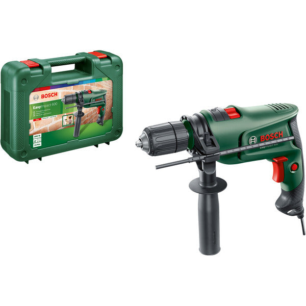 Bosch Powertools Schlagbohrmaschine EasyImpact 600 (grün/schwarz, 600 Watt, Koffer)