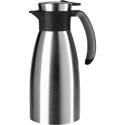 Emsa Isolierkanne SOFT GRIP, 1 Liter (edelstahl/schwarz, Quick Tip Verschluss)