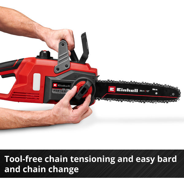 Einhell Power X-Change Akku-Kettensäge FORTEXXA 18/30, 18Volt (rot/schwarz, ohne Akku und Ladegerät)