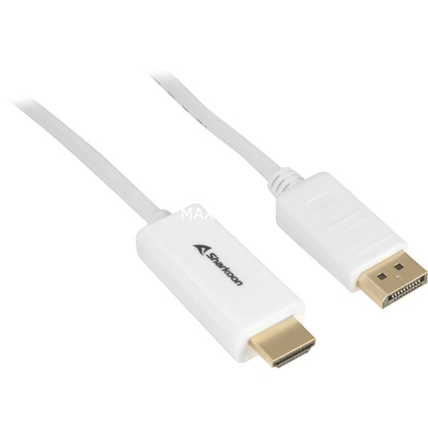 Adapterkabel Displayport 1.2 σε HDMI 4K (Λευκό, 2 Μέτρα)