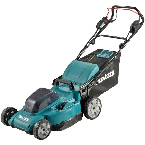 Makita Cordless Lawn Mower DLM481Z, 36 Volt (2x18 Volt), Blue/Black, Without Battery and Charger, with Wheel Drive