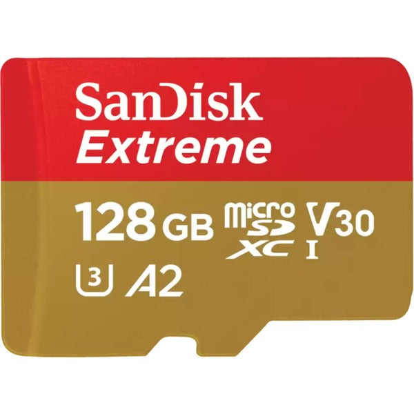 Sandisk Extreme 128 GB microSDXC (UHS-I U3, Class 10, V30, A2)