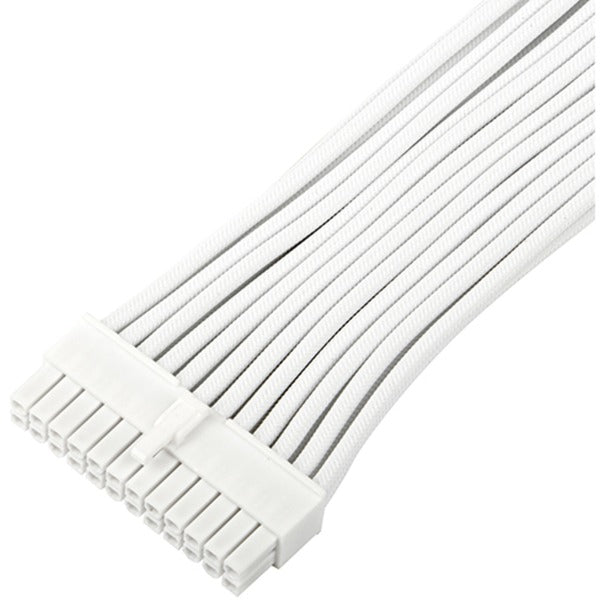 Silverstone Technology Netzteil-Verlängerungskabel SST-PP07E-MBW-V2, 24pin ATX (weiß, 30cm)