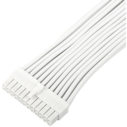 Silverstone Technology Netzteil-Verlängerungskabel SST-PP07E-MBW-V2, 24pin ATX (weiß, 30cm)
