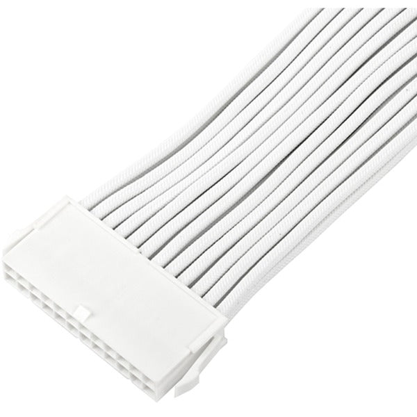Silverstone Technology Netzteil-Verlängerungskabel SST-PP07E-MBW-V2, 24pin ATX (weiß, 30cm)
