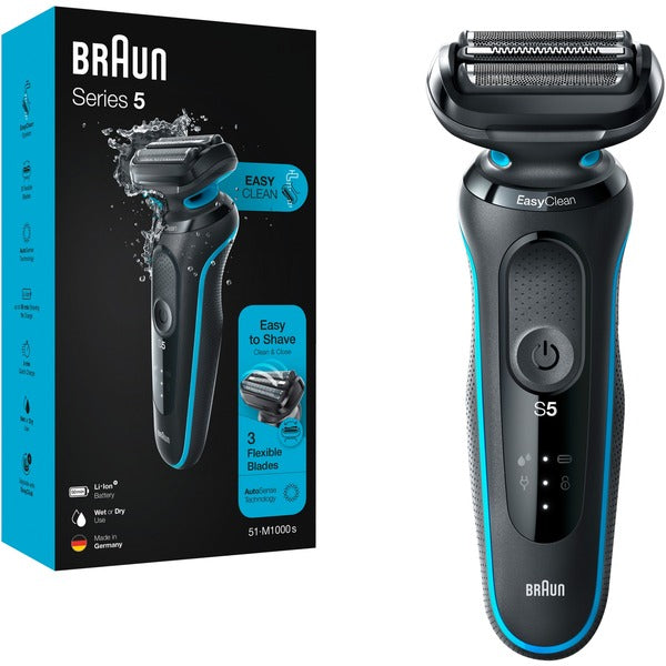 Braun Series 5 51-M1000s Electric Shaver in Black and Turquoise