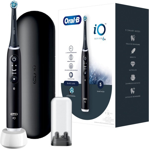 Oral-B Oral-B iO Series 6 , Elektrische Zahnbürste (schwarz, Black Lava)