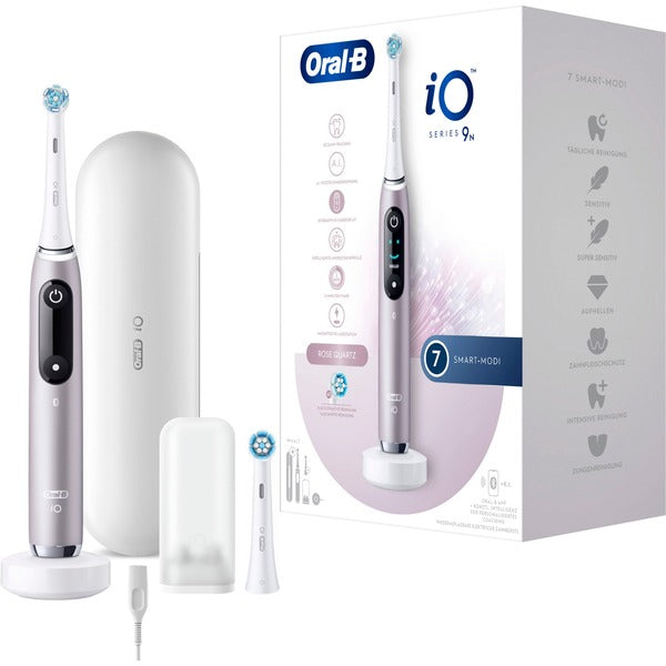 Oral-B Oral-B iO Series 9N, Elektrische Zahnbürste (rosa/weiß, Rose Quartz)