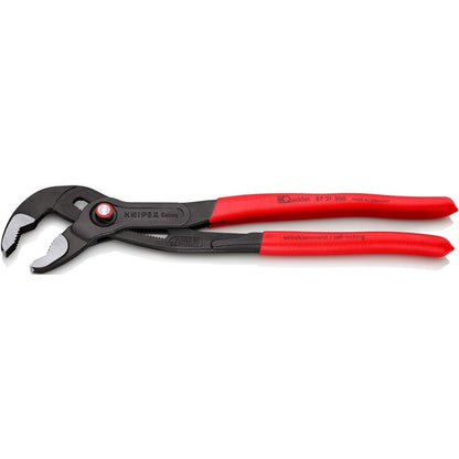 Knipex Cobra QuickSet Rohr- / Wasserpumpen-Zange 87 21 300 (rot, Länge 300mm, für Rohre bis 2.3/4")